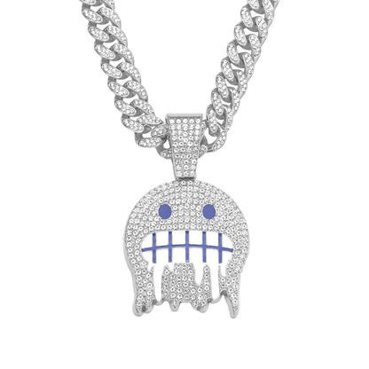 Ice Face Pendant Cuban Link Chain Full Diamond