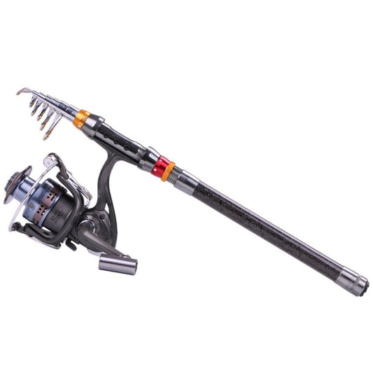 Fishing-Rod-Set Lures Spinning Reel Combo Line Telescopic Carbon-Fiber Travel And - sumet.shop