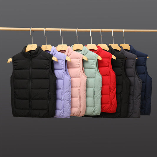 Thickened Down Jacket Stand-Up Collar Lightweight Couples Vest Outerwear