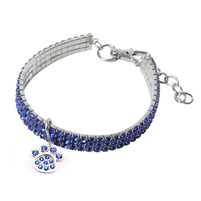 Pet collar crystal elastic necklace