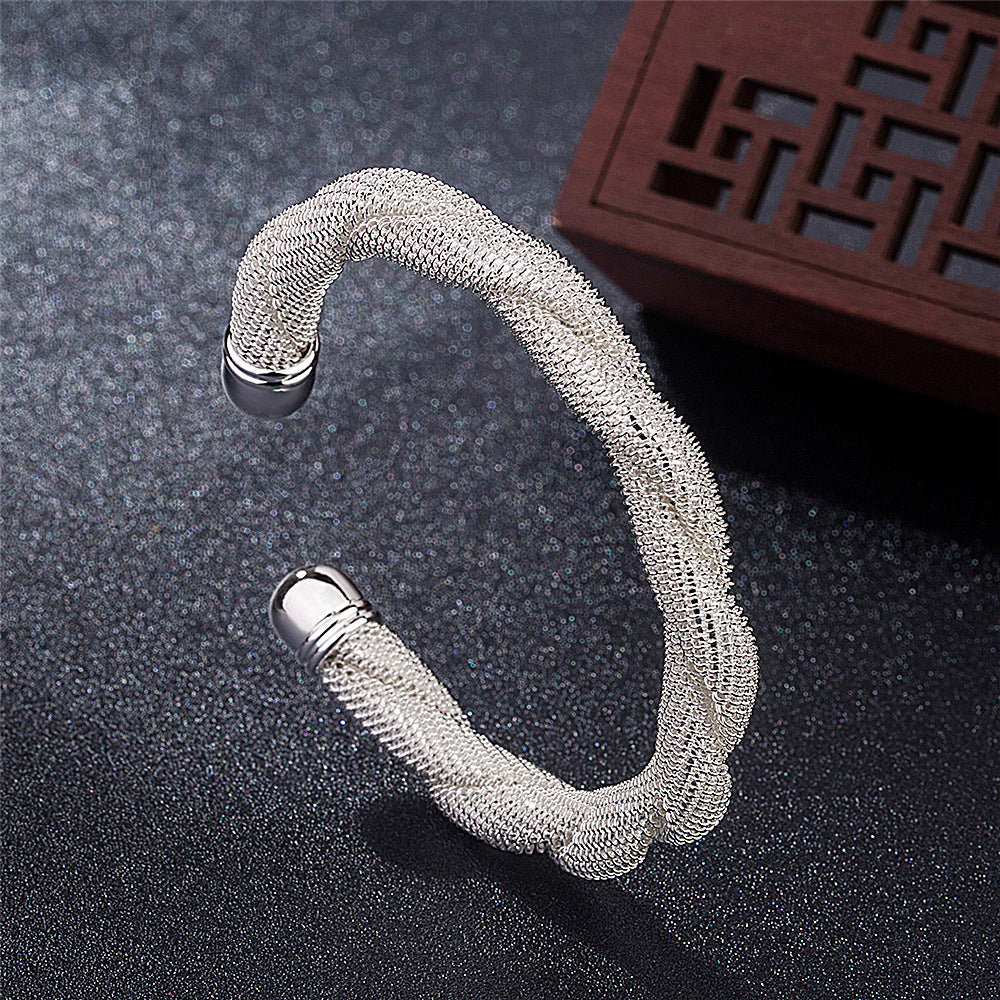 Bracelet Interwoven Network Management Bracelet Silver-plated Fashion