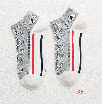 Socks Combed Cotton Deodorant Breathable Boat Socks