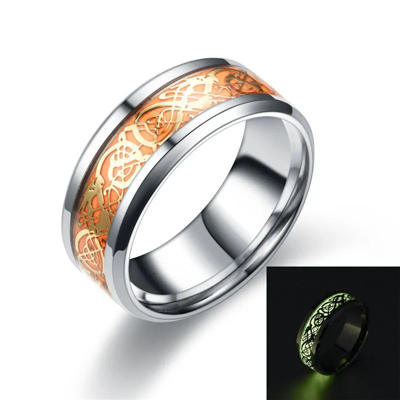 Luminous Ring Fashion Stainless Steel Luminous Ring