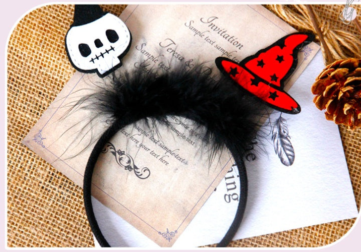 Headband Halloween Wool Tassel Headband Masquerade Party