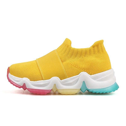 Children Breathable Shoes Net Surface Indoor Shoes Single Net Shoes One Pedal Fly Woven Breathable Shoes