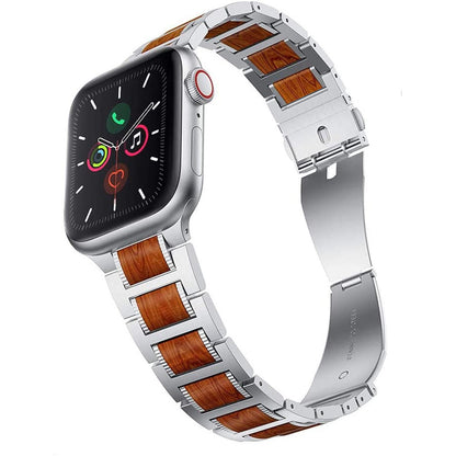 Creative Stainless Steel Sandalwood Watch Strap - sumet.shop