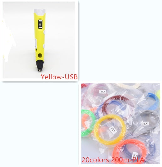 3D print pen 3D pen two generation graffiti 3D stereoscopic