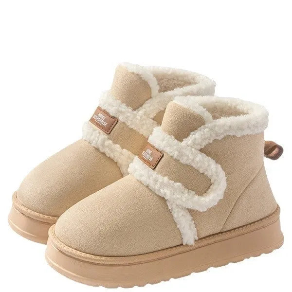 Women's Snow Boots Fleece-lined Thickened Non-slip Warm Cotton Shoes