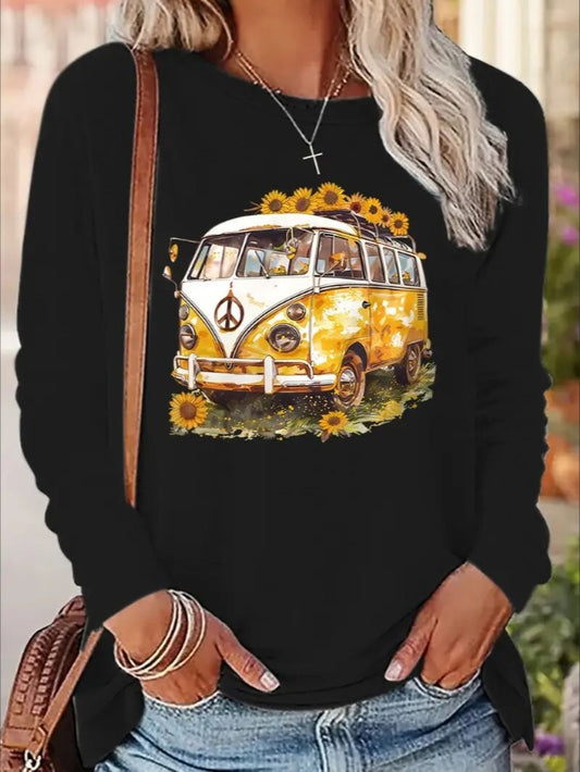 Women's Long Sleeve Hoodless Sweatshirt