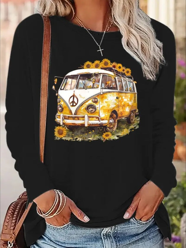 Women's Long Sleeve Hoodless Sweatshirt