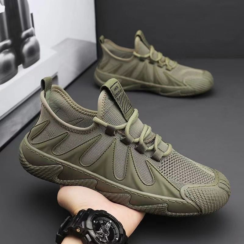 Casual Shoes Breathable Mesh Sports Shoes Casual Lace-up Sneakers Men Non-slip Shoes - sumet.shop