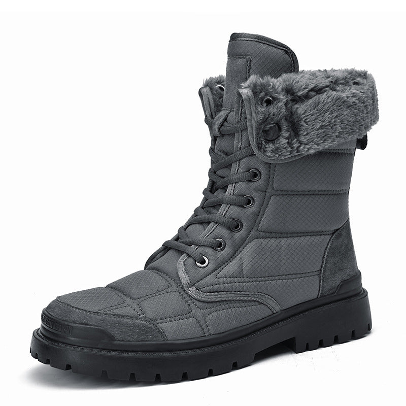 High Top Boots Men's New Outdoor Plus Cotton Fashion High Top Boots