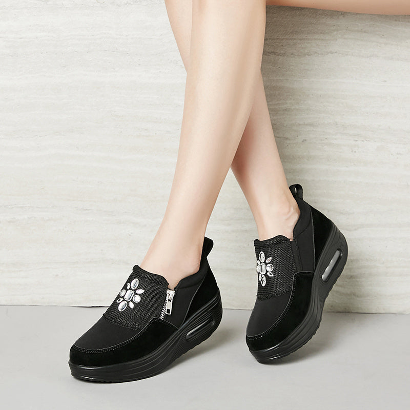 platform casual shoes  Women's thick platform casual shoes shake shoes