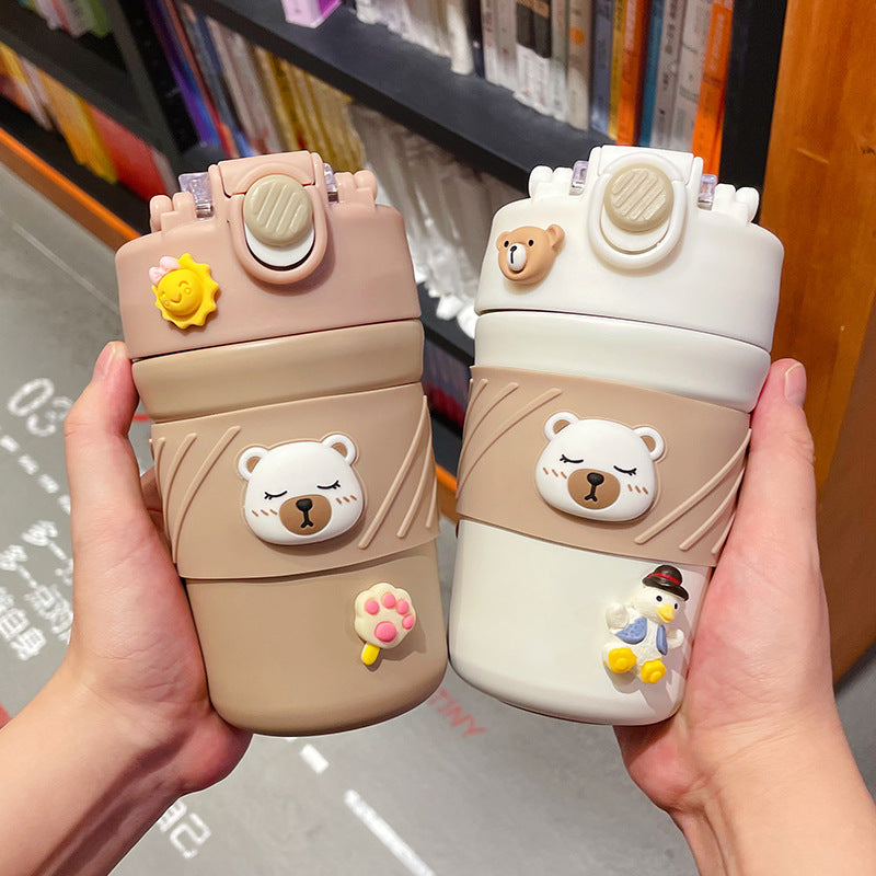 Portable Coffee Cup Men's And Women's Fashion Simple Double Drinking Portable Coffee Cup