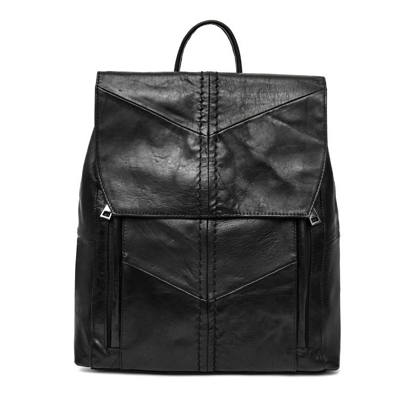 Women's leather backpack top layer cowhide