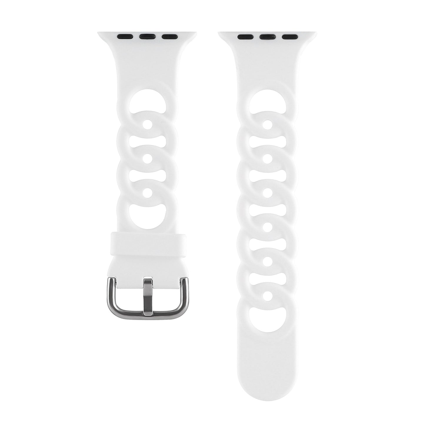 Solid Color Circle Hollow Silicone Strap