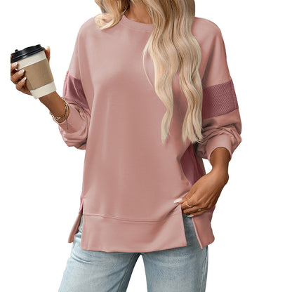 Round Neck Multicolor Round Neck All-matching Casual Loose Sweatshirt