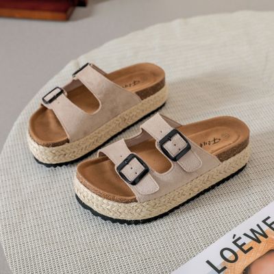 Casual Outdoor Slippers Thick Soled Belt Buckle Open Toe Casual Outdoor Slippers