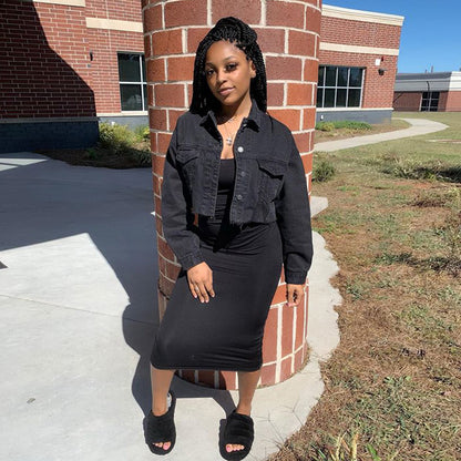 Jacket Women Streetwear Denim Jacket Women Outwear Bodycon Jeans