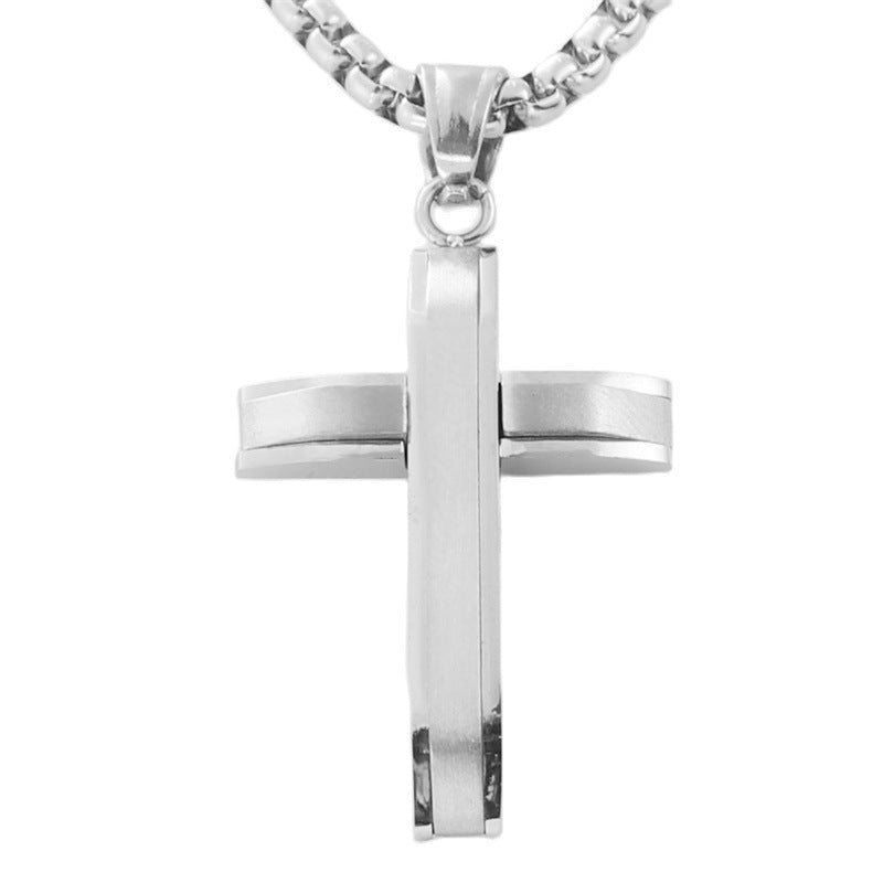 Men's Stainless Steel Cross Pendant