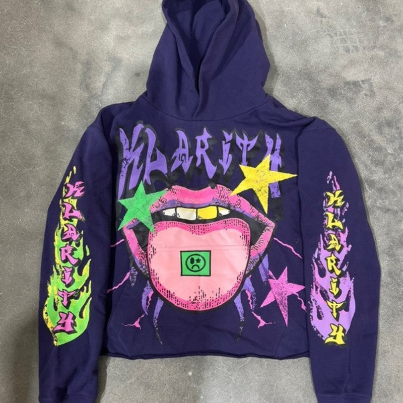 Long Sleeve Round Neck Retro Street Loose Casual Couple Pullover Sweater