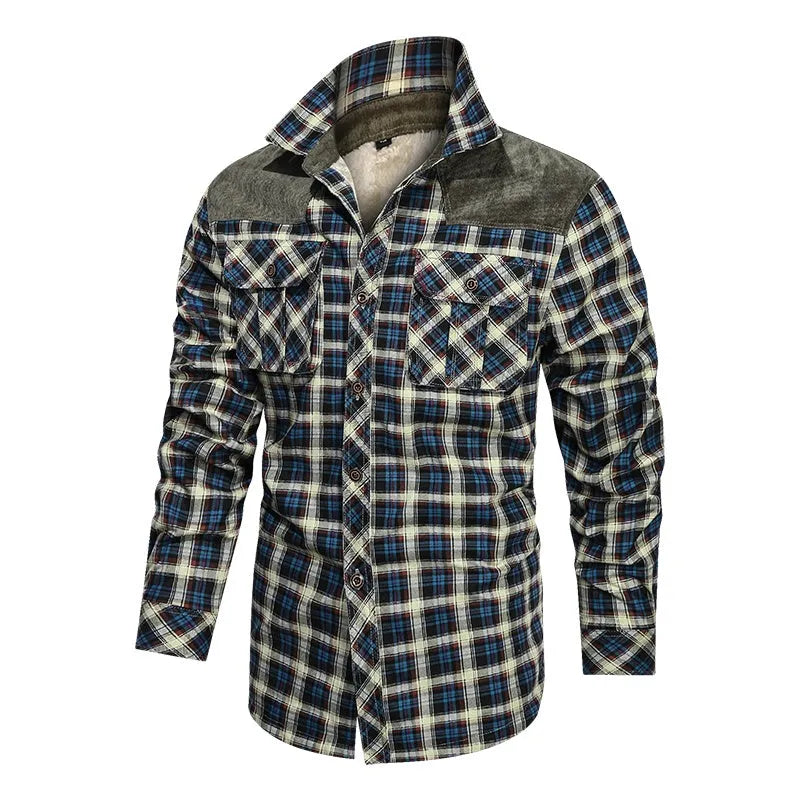 Autumn Winter Men Warm Jacket Fleece Thick Slim Fit US Size Jacket