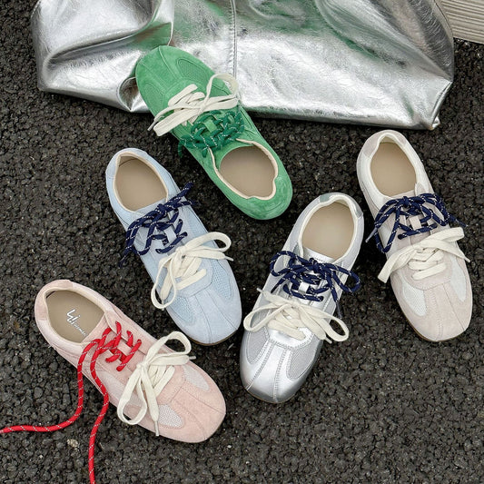 Women's Fashionable Sneakers Flat Mesh Breathable All-match Sneakers