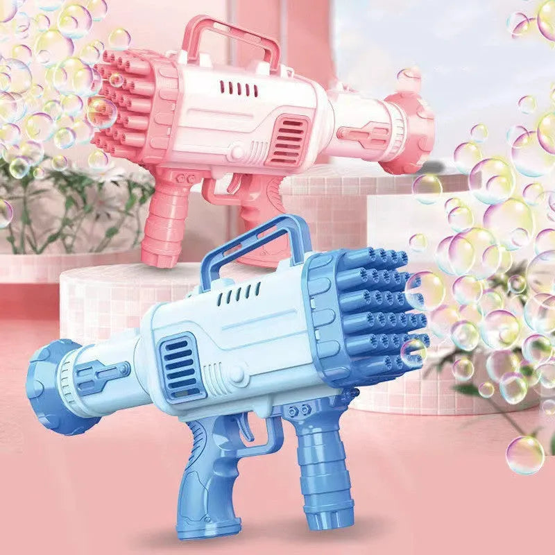 32 Holes Bazooka Bubble Machine Electric Children's Toy Gatling Bubble Gun Automatic Porous