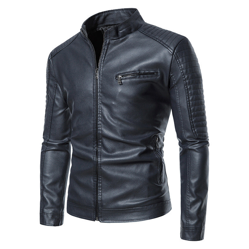 Coat Leather Jacket Men's Youth Motorcycle Slim Men's Leather Jacket