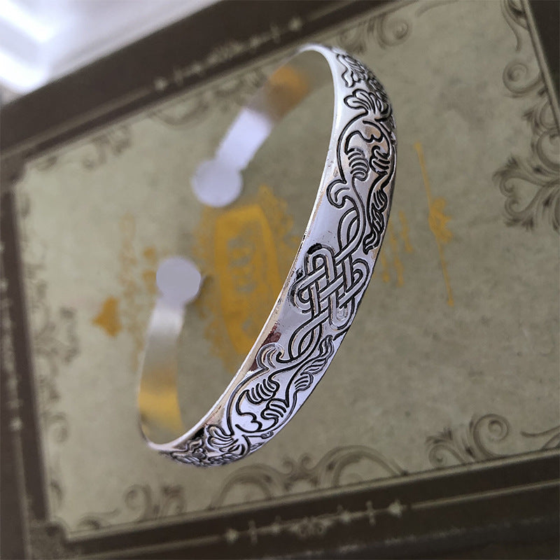 Ethnic Style Tibetan Miao Silver Bracelet - sumet.shop