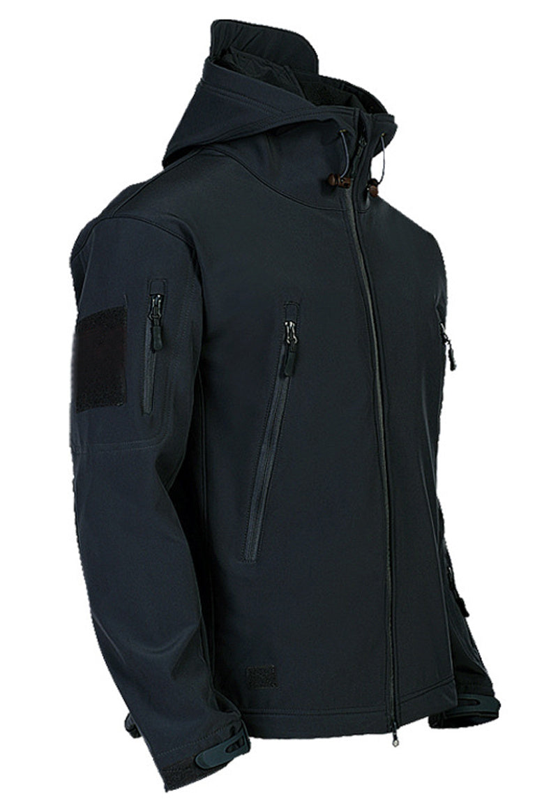 Windproof Hooded Jacket Soft Shell Jacket Men Windproof Hooded Jacket