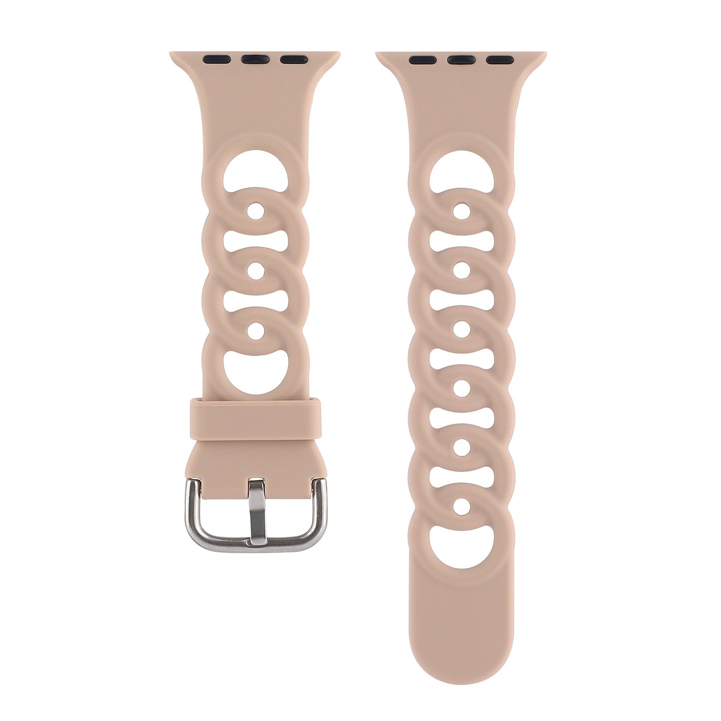 Solid Color Circle Hollow Silicone Strap