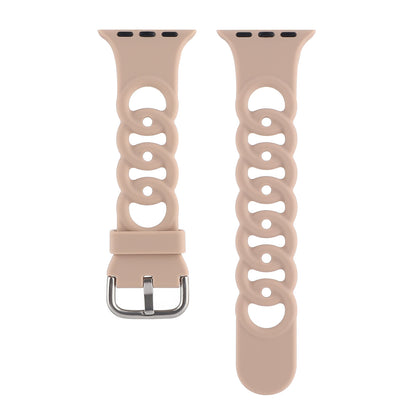 Solid Color Circle Hollow Silicone Strap