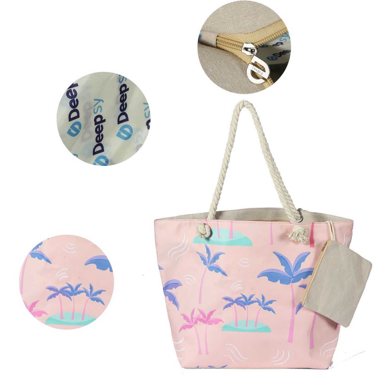 Beach Waterproof Bags Canvas Beach Tote Bag For Women.