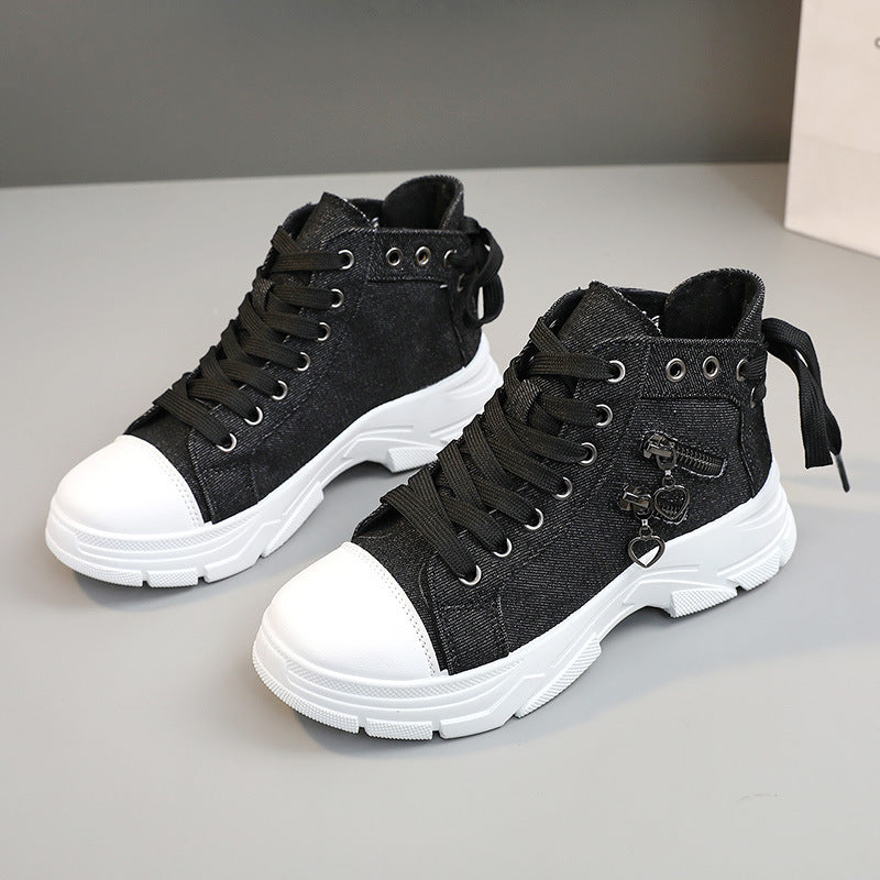 Casual Shoes New Canvas Breathable Platform Heighten Casual Shoes