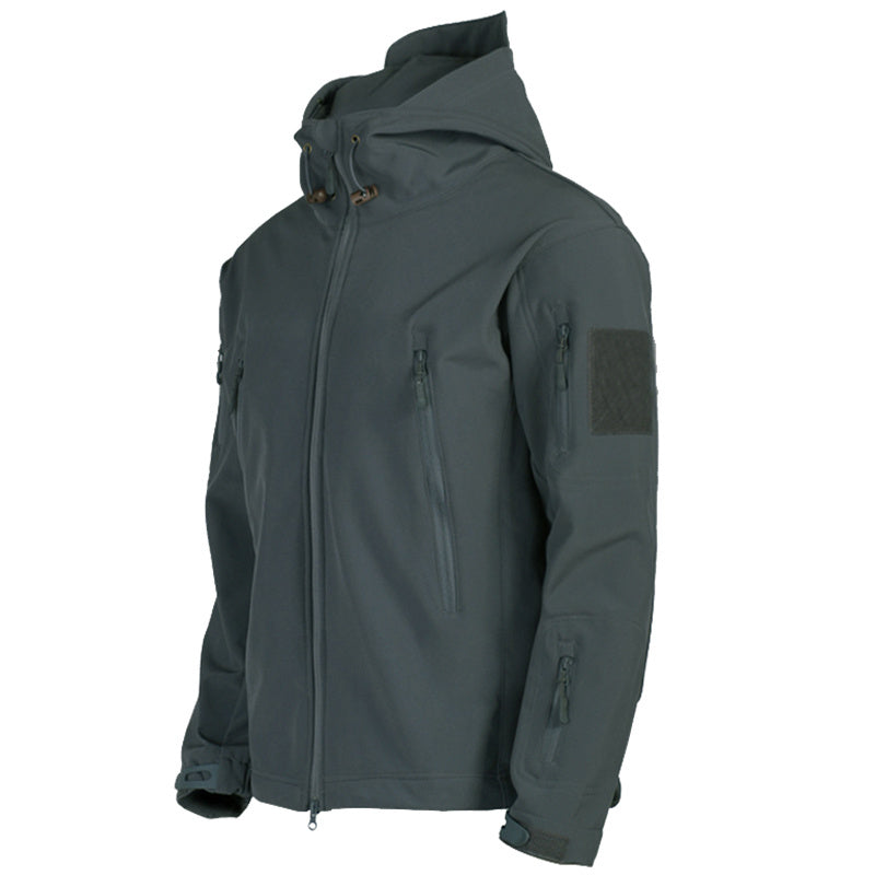 Windproof Hooded Jacket Soft Shell Jacket Men Windproof Hooded Jacket