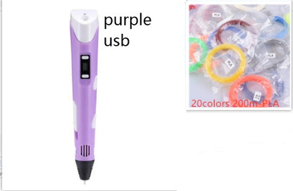 3D print pen 3D pen two generation graffiti 3D stereoscopic