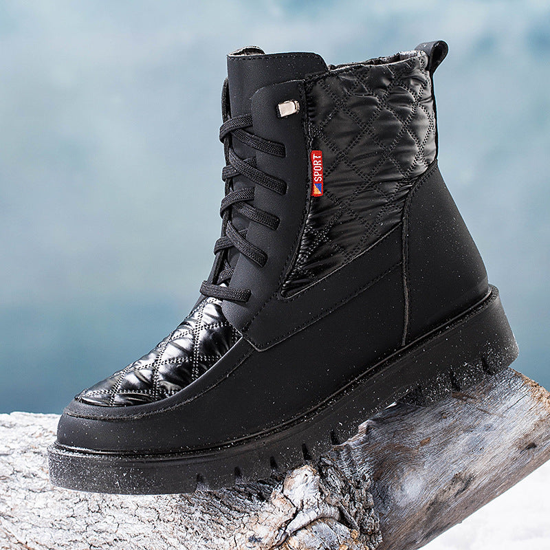 Snow Boots Slip-on Waterproof Short Boots Warm Plus Size Cotton Shoes