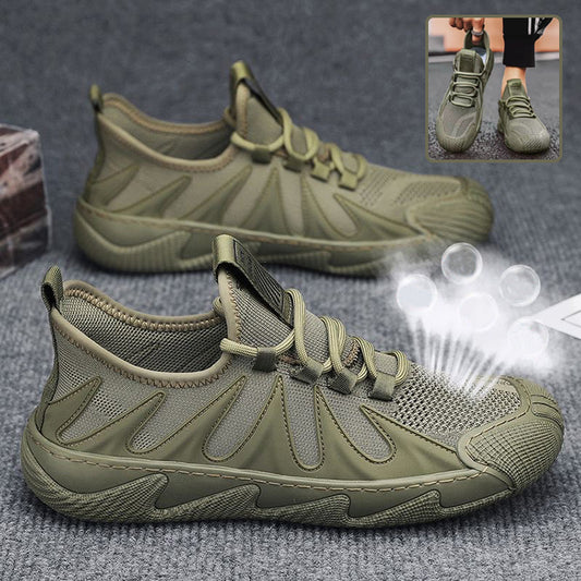 Casual Shoes Breathable Mesh Sports Shoes Casual Lace-up Sneakers Men Non-slip Shoes - sumet.shop