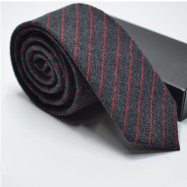 Man tie Wedding dress tie imitation wool plaid striped tie