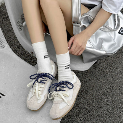 Women's Fashionable Sneakers Flat Mesh Breathable All-match Sneakers
