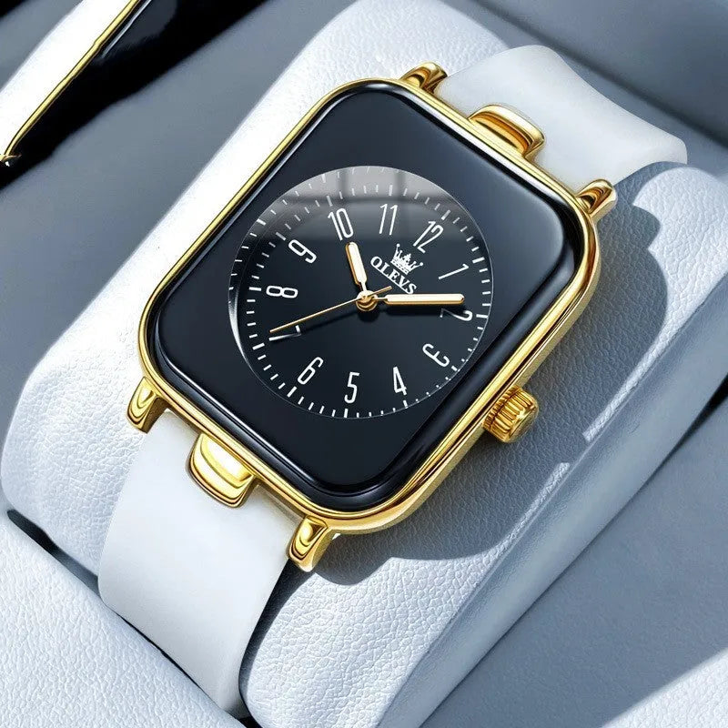 Band Quartz Watch For Women Simple Trendy Silicone Band Quartz Watch For Women