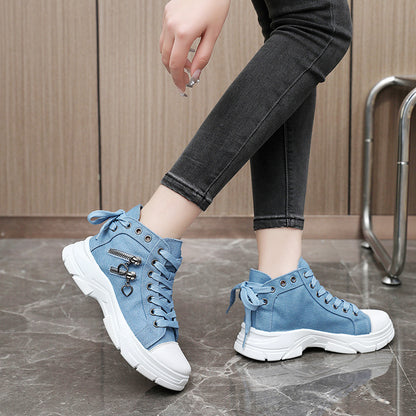 Casual Shoes New Canvas Breathable Platform Heighten Casual Shoes