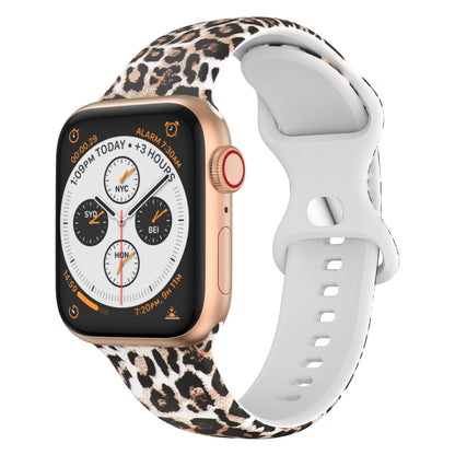 Compatible with Apple, Silicone Strap New Figure 8 Buckle Iwatch6 SE Silicone Printed Strap