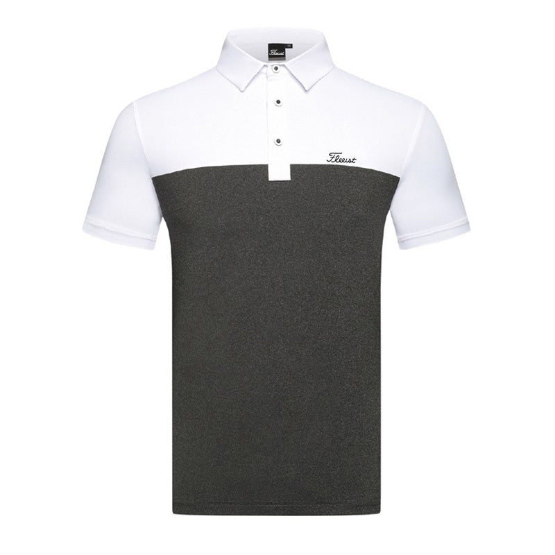 Golf Clothing Men's Short-sleeved T-shirt Solid Color Loose Wicking POLO Shirt Sportswear