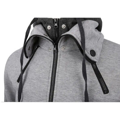 Double Zipper Hoodie Jacket for Men - sumet.shop