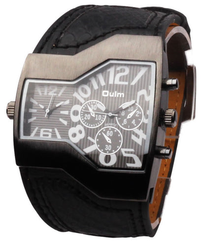 Men's dual movement quartz watch