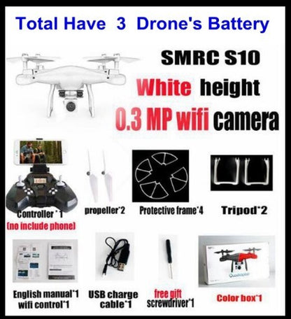 Drone Helicopter UAV  Sales Promotion WiFi 2MP Camera With S10 SMRC FPV Quadcopter Drone Helicopter UAV Micro Remote Control Toy RACER KIT Aircraft