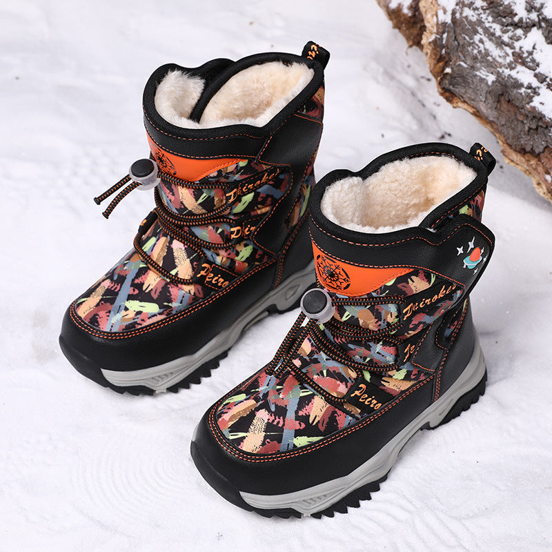 Boys Snow Boots Older Kids Warm Thick Cotton Shoes Boys Snow Boots