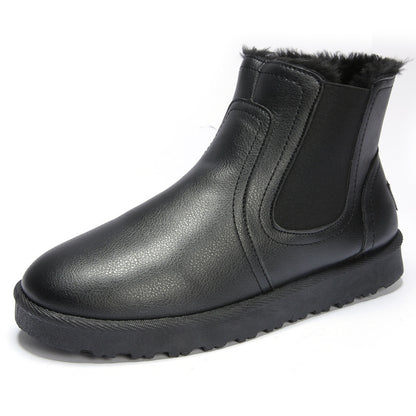 padded snow boots Men's warm mid-tube casual padded snow boots